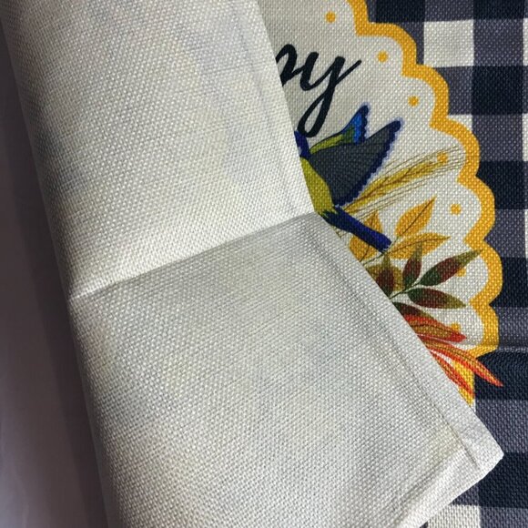 NWOT Gnome Sunflower Bee Daisy "Bee Happy" pillow cover fits 16"x16" pillow - Picture 6 of 11